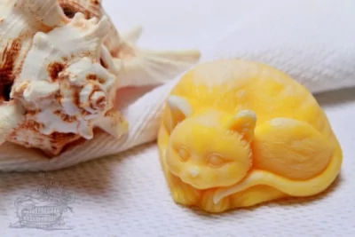 Mýdlo ve tvaru zvířátka - Kočka 3D