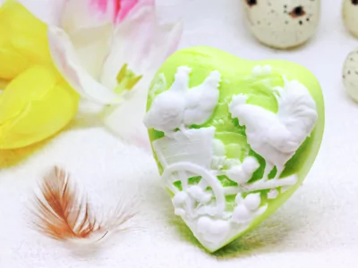 Mýdlo s velikonočním motivem - Velikonoční srdce