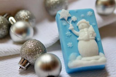 Mýdlo s vánočním motivem - Sněhuláček