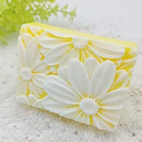 Mýdlo s květinovým vzorem - Kopretiny
