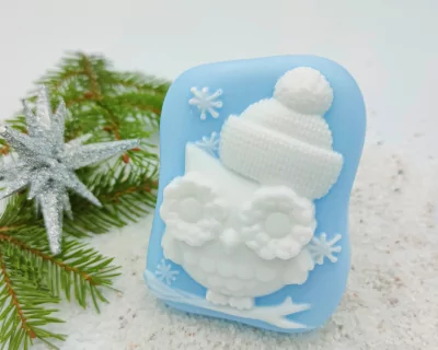 Mýdlo s vánočním motivem - Zimní sova