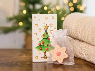 Mýdlo s vánočním motivem - KRABIČKA s vánočním stromkem